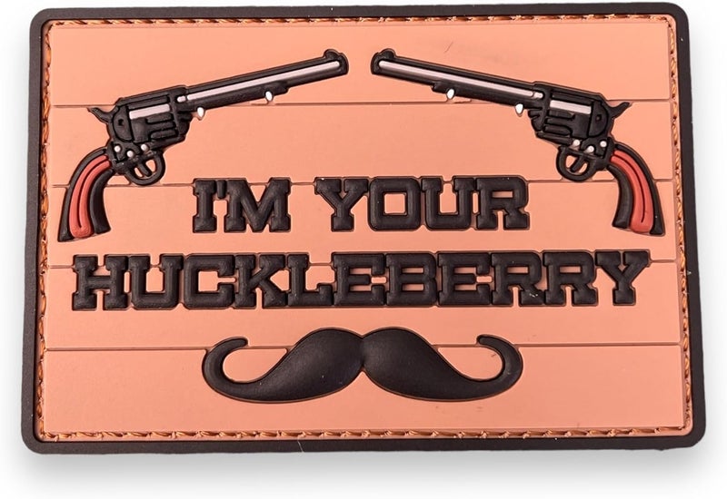 Jestik PVC Patch, Funny Patches, Humorous Tactical Morale Patch with Hook and Loop Fastener, Cute Patches for Backpacks, Military Uniforms, Jeans, Jackets, Vests, Hats & More - I'm Your Huckleberry - Image 1